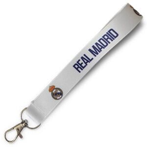 Real Madrid White Keychain Lanyard or cell phone‎ accessories